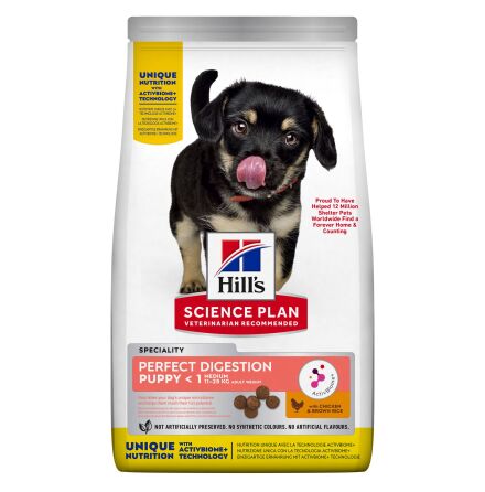 SP Puppy Perfect Digestion M with Chicken & Brown Rice 2,5kg