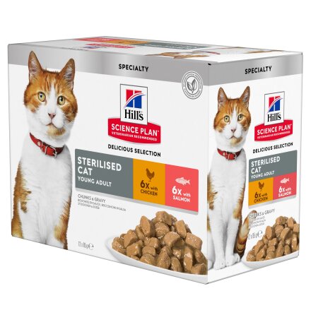 SP Feline Adult Sterilised Salmon & Chicken 12x85g