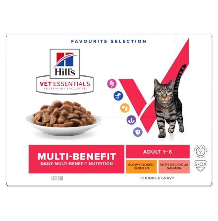VE Feline Adult Multi-Benefit Chicken & Salmon 12x85g