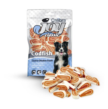 Calibra Joy Dog Classic Cod & Chicken Sushi, 80 g.
