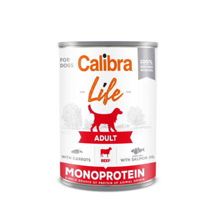 Calibra Dog Life can Adult Beef with carrots 400 g