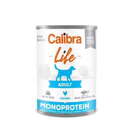 Calibra Dog Life can Adult Chicken with rice 400 g