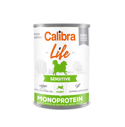Calibra Dog Life can Sensitive Rabbit 400 g