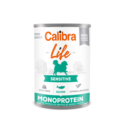Calibra Dog Life can Sensitive Salmon with rice 400 g