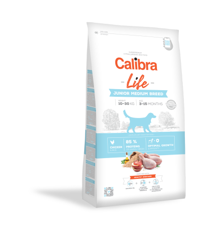 Calibra Dog Life Junior Medium Breed Chicken  2,5 kg