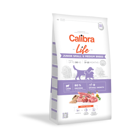 Calibra Dog Life Junior Small&Medium Breed Lamb 12 kg