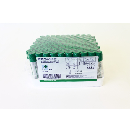 Vacutainer 4ml Li-Hep pl/100