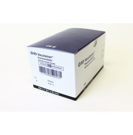 Vacuumkanyl 0,7x25mm svart/100