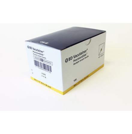 Vacuumkanyl 0,9x38mm gul /100