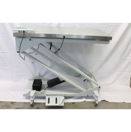 Unders�kningsbord med v�g elektriskt 60x120cm rostfri skiva