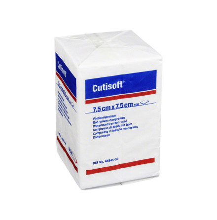 Kompress 4 lag nonwoven Cutisoft osteril 7,5x7,5cm /100