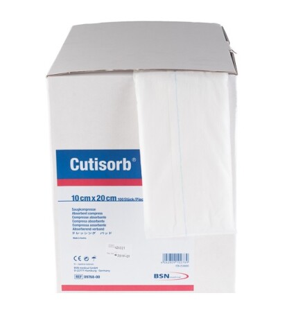 Kompress 4 lag nonwoven osteril Cutisorb 10x20 cm