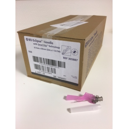 BD Eclipse S�kerhetskanyl 0,7x30mm svart/100