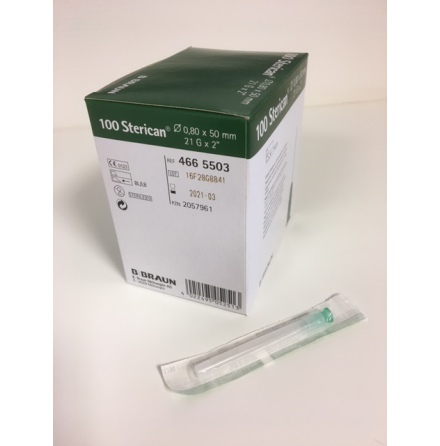 Kanyl Braun 0,8x50mm /100