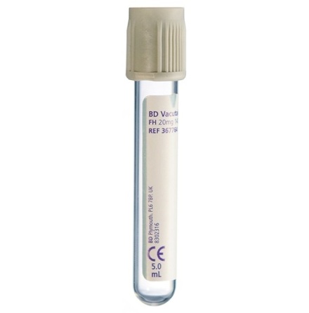 Vacutainer Na-Hep/NaF gr� 5ml/100