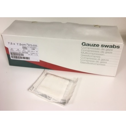 Kompress gasv�v 8lag B.V steril 7,5x7,5/180