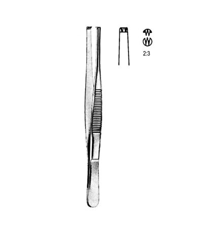 Pincett kirurgisk 2x3 ek 14cm