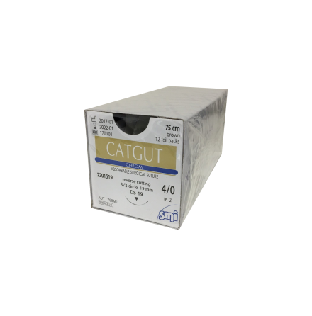 Catgut krom 4/0 SMI 75cm sk�rande 19mm/12