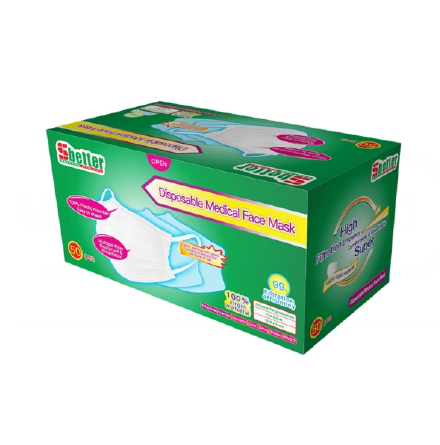 Operationsmunskydd op Type II vit med �ronband /50