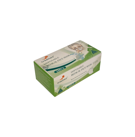 Operationsmunskydd med �ronband Typ IIR N2V 3-lagers bl� /50