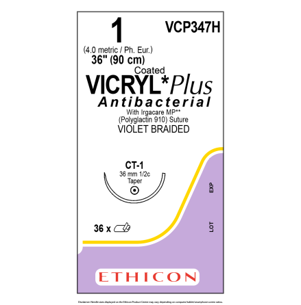 Vicryl Plus 1 CT-1 90cm VCP347H