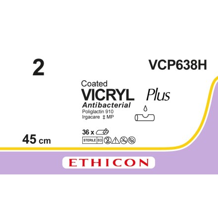 Vicryl Plus 2 3x45cm Sutupak VCP638H