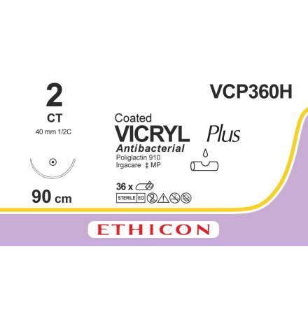 Vicryl Plus 2 CT 90cm VCP360H