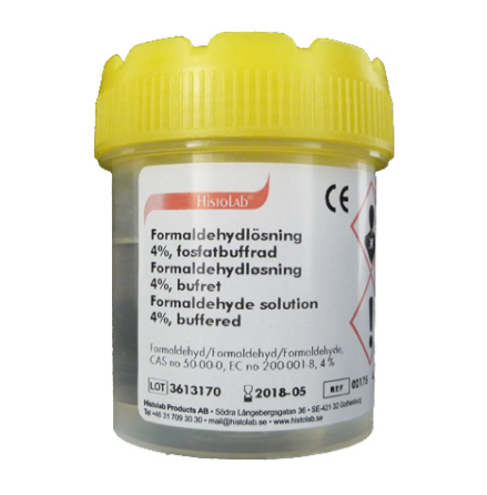PAD burk 70ml med 40mlformaldehyd buffrad' 4%